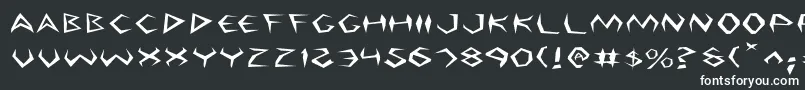 ArgosyExpanded-fontti – valkoiset fontit mustalla taustalla