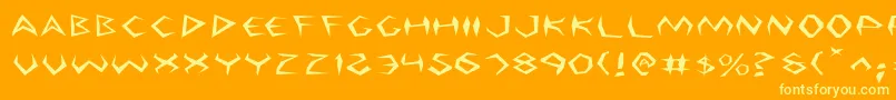 ArgosyExpanded Font – Yellow Fonts on Orange Background
