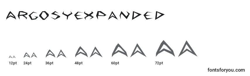ArgosyExpanded Font Sizes