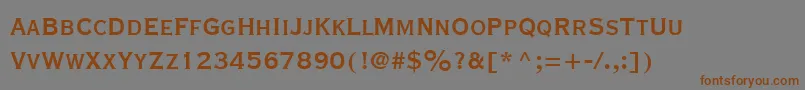 CopperplateGothicLtThirtyBc Font – Brown Fonts on Gray Background