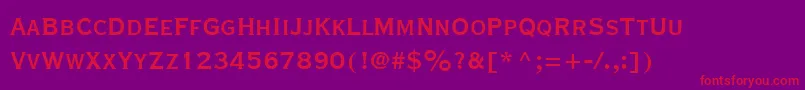 CopperplateGothicLtThirtyBc Font – Red Fonts on Purple Background