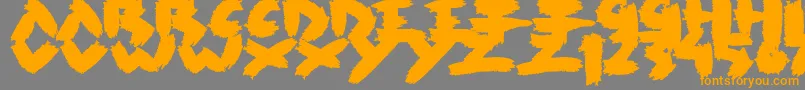 Rush Font – Orange Fonts on Gray Background