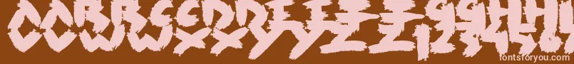 Rush Font – Pink Fonts on Brown Background