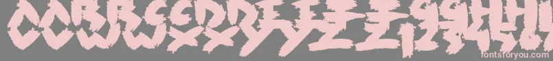 フォントRush – 灰色の背景にピンクのフォント