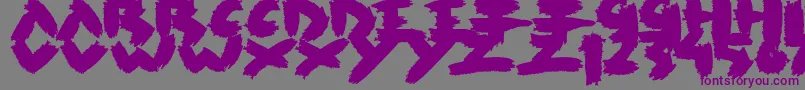 Rush Font – Purple Fonts on Gray Background