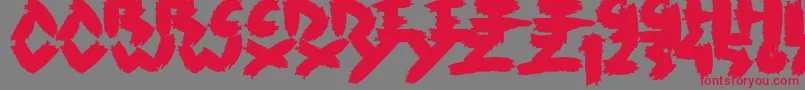Rush Font – Red Fonts on Gray Background