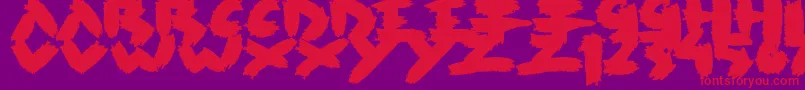 Rush Font – Red Fonts on Purple Background
