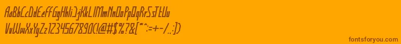 HumanAlterEgoItalic Font – Brown Fonts on Orange Background