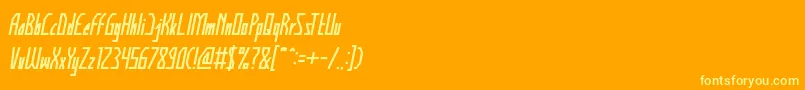 HumanAlterEgoItalic Font – Yellow Fonts on Orange Background