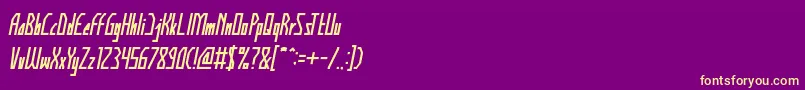 HumanAlterEgoItalic Font – Yellow Fonts on Purple Background