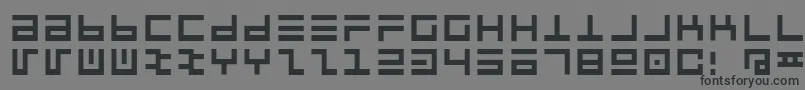 フォントPclintrulla – 黒い文字の灰色の背景