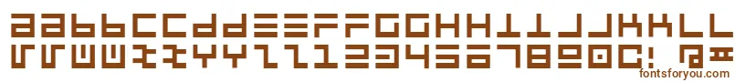 Pclintrulla-fontti – ruskeat fontit valkoisella taustalla