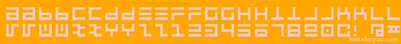 フォントPclintrulla – オレンジの背景にピンクのフォント