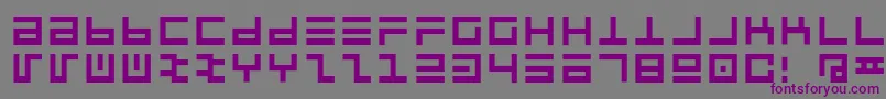 フォントPclintrulla – 紫色のフォント、灰色の背景