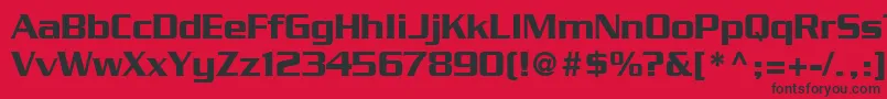 フォントBoostSsi – 赤い背景に黒い文字