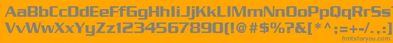 フォントBoostSsi – オレンジの背景に灰色の文字