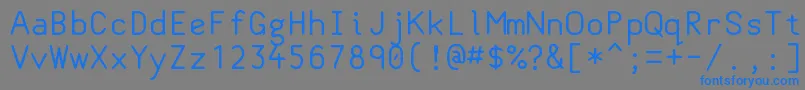 Classcoder-Schriftart – Blaue Schriften auf grauem Hintergrund