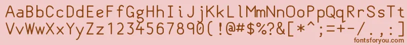 Classcoder Font – Brown Fonts on Pink Background
