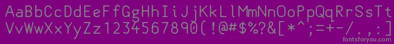 Classcoder Font – Gray Fonts on Purple Background