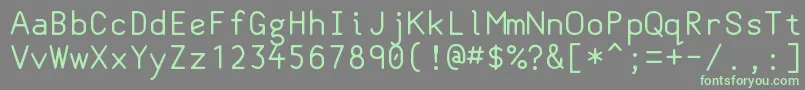 Classcoder Font – Green Fonts on Gray Background