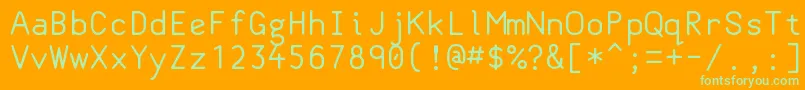 Classcoder Font – Green Fonts on Orange Background