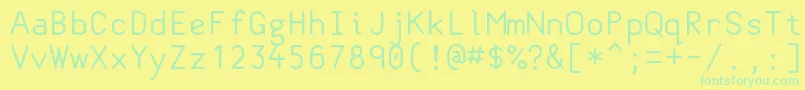 Classcoder Font – Green Fonts on Yellow Background