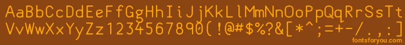 Classcoder Font – Orange Fonts on Brown Background