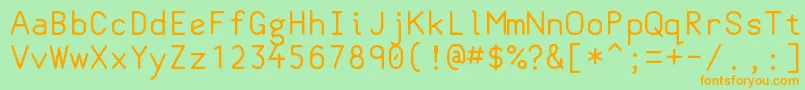 Classcoder Font – Orange Fonts on Green Background