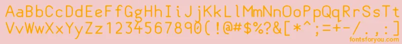 Classcoder Font – Orange Fonts on Pink Background