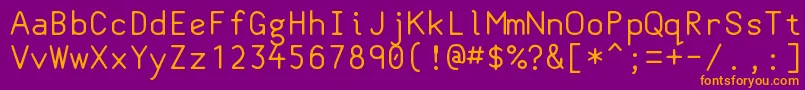 Classcoder Font – Orange Fonts on Purple Background