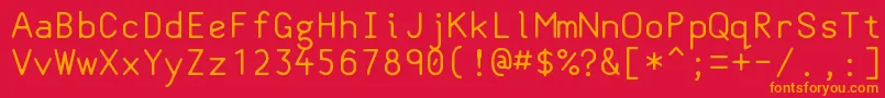 Classcoder Font – Orange Fonts on Red Background