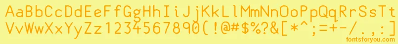 Classcoder Font – Orange Fonts on Yellow Background