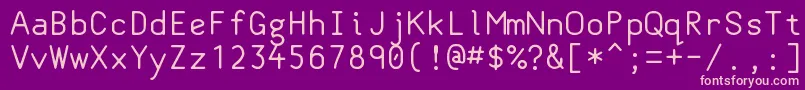 Classcoder Font – Pink Fonts on Purple Background
