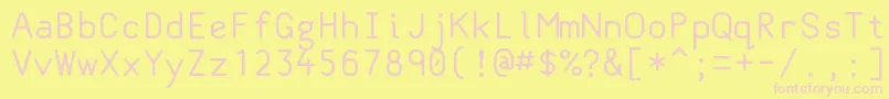 Classcoder Font – Pink Fonts on Yellow Background