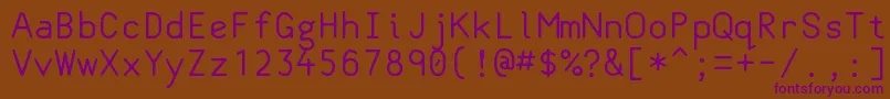 Classcoder Font – Purple Fonts on Brown Background
