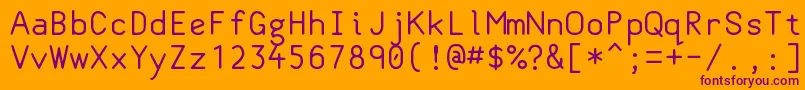 Classcoder Font – Purple Fonts on Orange Background