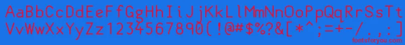 Classcoder Font – Red Fonts on Blue Background