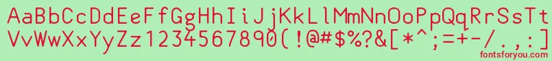 Classcoder Font – Red Fonts on Green Background