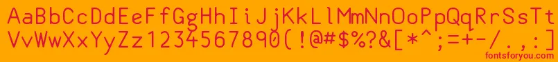 Classcoder Font – Red Fonts on Orange Background