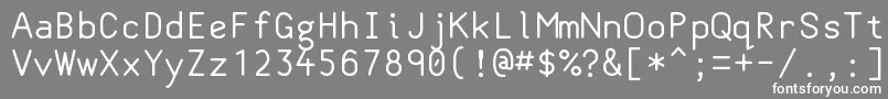 Więcej informacji o czcionce Classcoder Czcionka Classcoder – białe czcionki na szarym tle