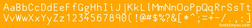 Classcoder Font – White Fonts on Orange Background