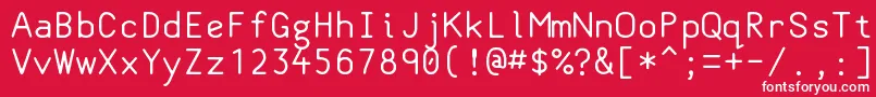 Classcoder Font – White Fonts on Red Background