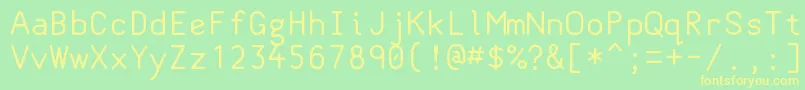 Classcoder Font – Yellow Fonts on Green Background