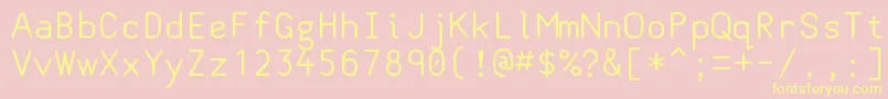 Classcoder Font – Yellow Fonts on Pink Background
