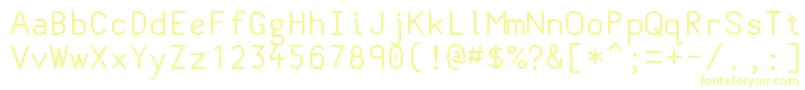 Classcoder Font – Yellow Fonts on White Background