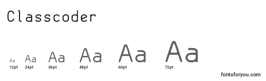 Classcoder Font Sizes