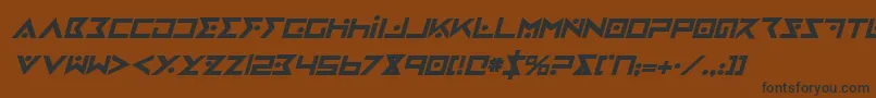 IronCobraBoldItalic Font – Black Fonts on Brown Background