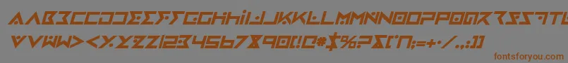 IronCobraBoldItalic Font – Brown Fonts on Gray Background