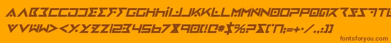 IronCobraBoldItalic Font – Brown Fonts on Orange Background