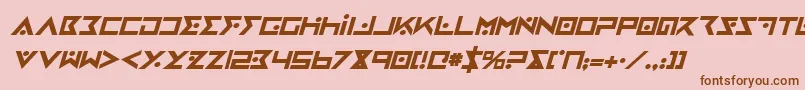 IronCobraBoldItalic Font – Brown Fonts on Pink Background